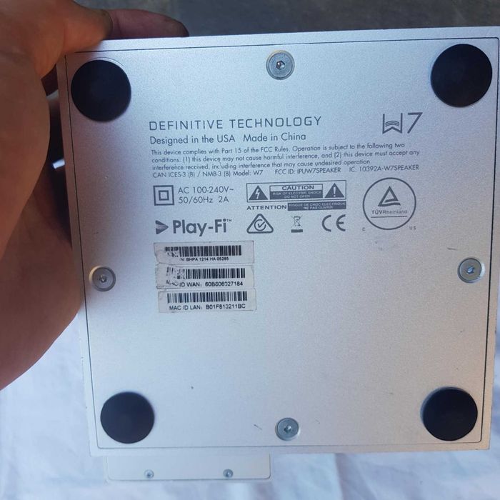 Boxa wireless Definitive Technology W7, 90W, Play-Fi, Negru