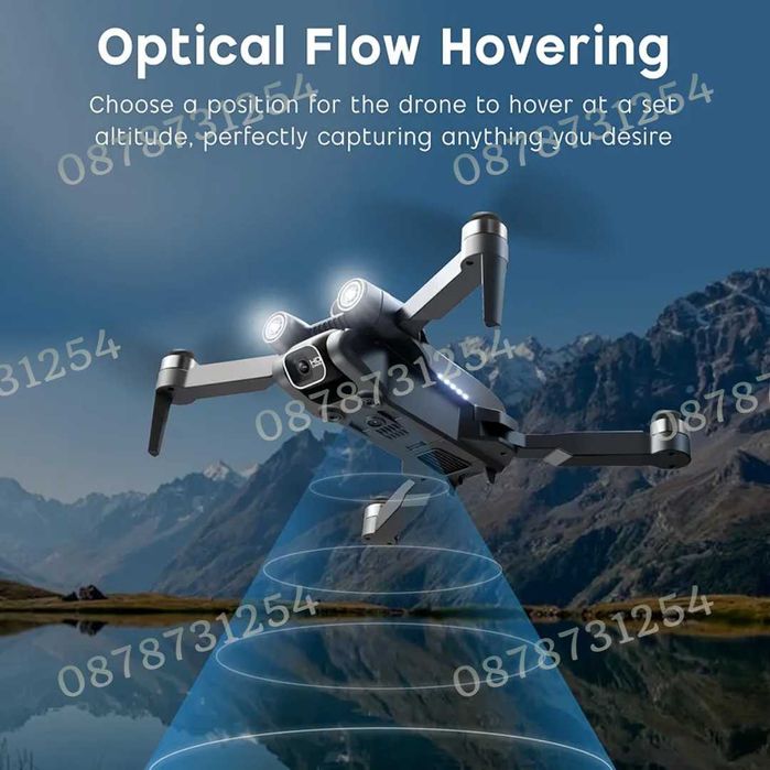 Безчетков дрон квадрокоптер двойна HD камера 8К 360 градуса 5G