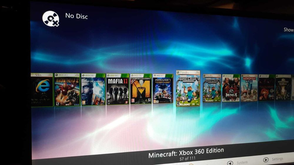 Xbox 360  model SLIM Modat RGH 3  cu HDD 500 GB peste 100 de jocuri