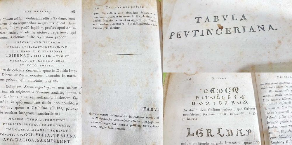 G16-I-Editie veche 1793-IMPARATUL TRAIAN-Res Traiani Imperatori ad Danubium Gestae. Stare buna, gros copertata.
