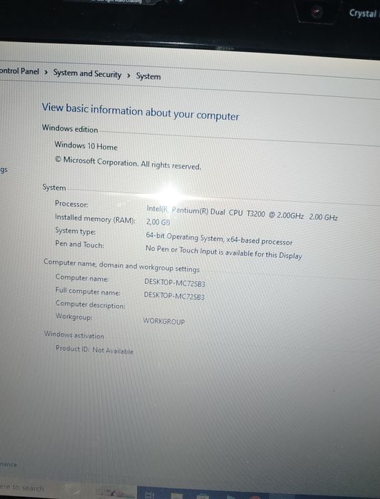 Laptop Acer Aspire 573OZ 322 giga.