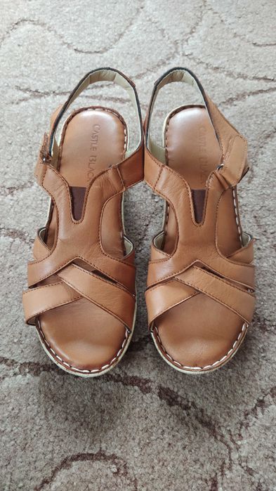 Дамски ортопедични сандали от естествена кожа - нови и носени веднъж