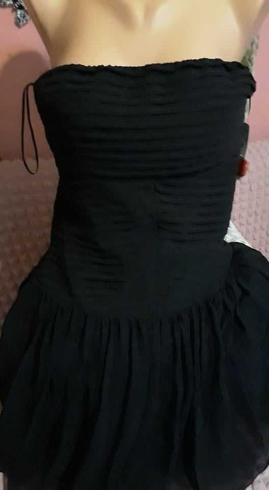 ZARA Нова черна Рокля-воали/р/р L