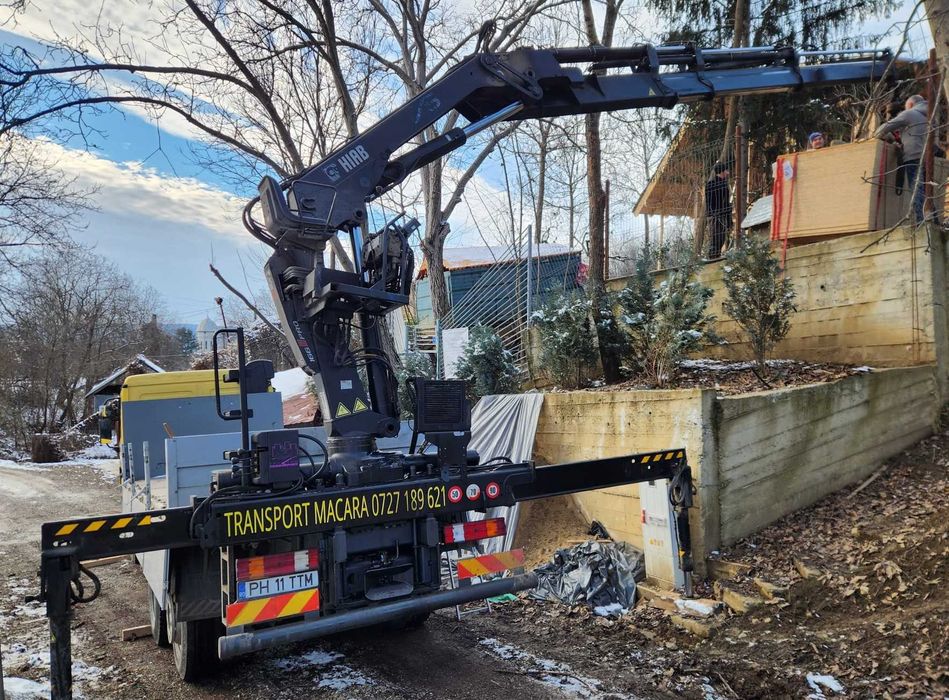Camion cu macara de inchiriat - transport si manipulare marfa Ploiesti