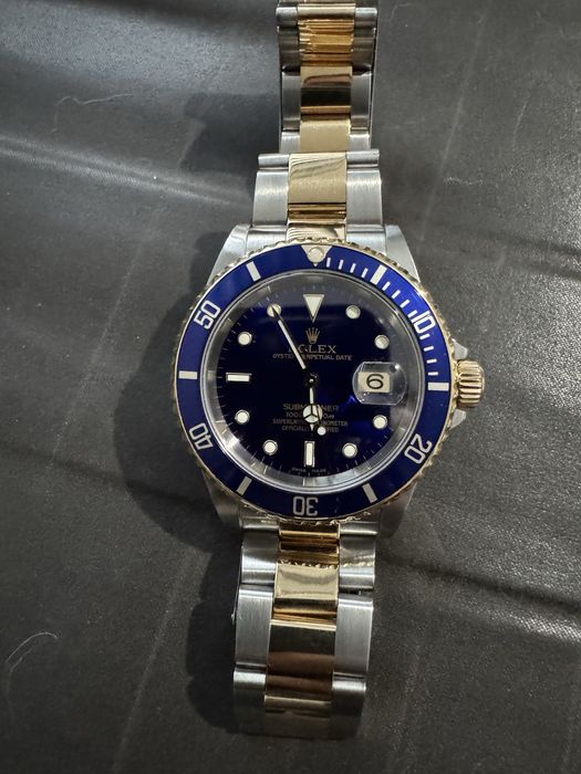 Rolex Submariner Date 18k gold blue dial