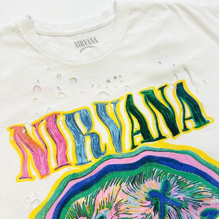 Nirvana Distressed Band Tee Тениска