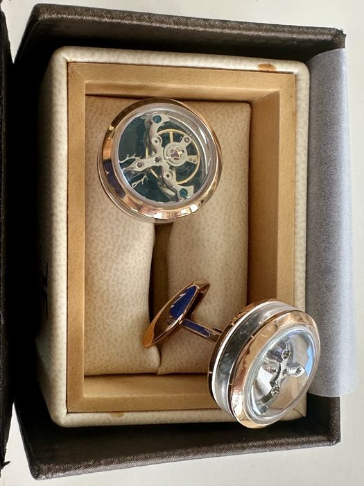 Луксозни ръкавели Tourbillon от 18К розово злато – Швейцария