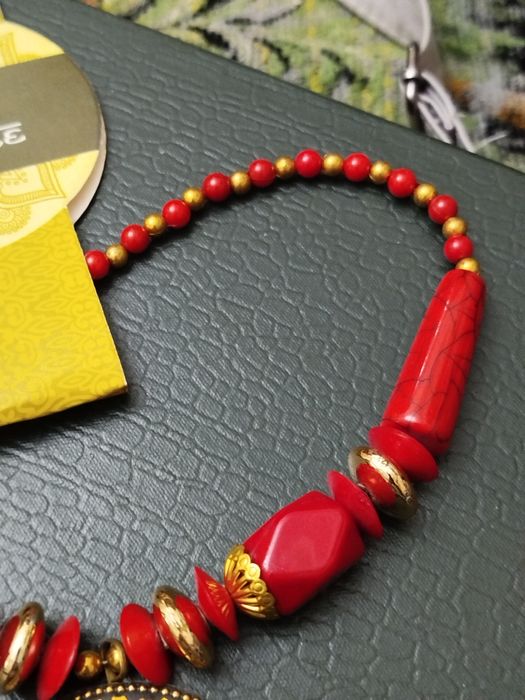 Натуральный кулон коралл бирюза Индия