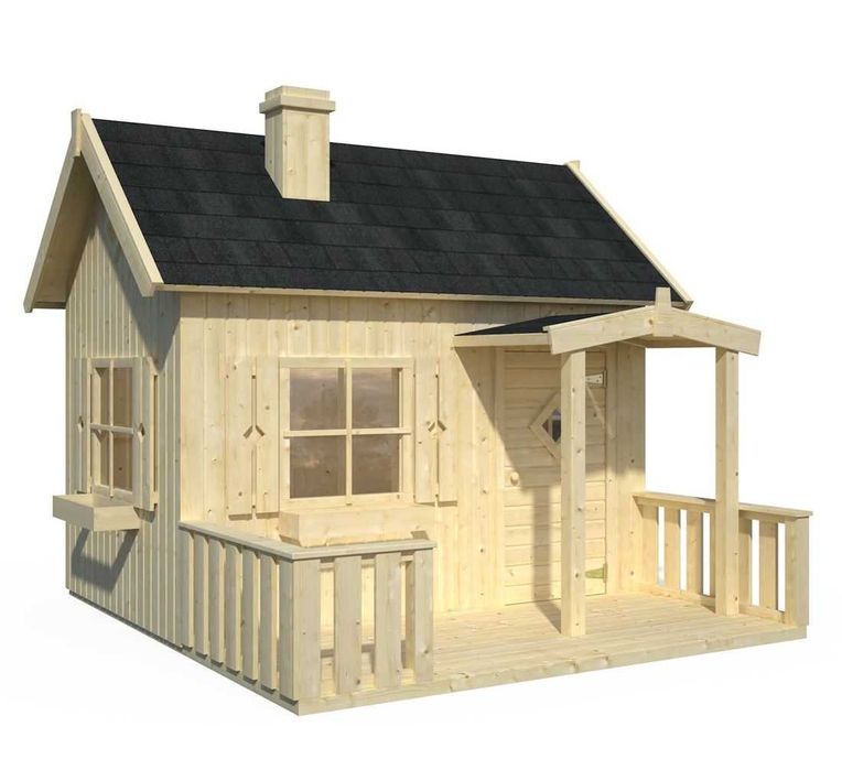 Casuta de joaca din lemn pentru copii, ecologica