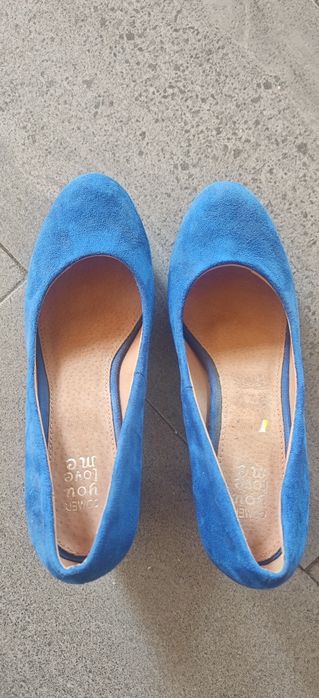 Pantofi piele întoarsă cu toc Comer nr 39