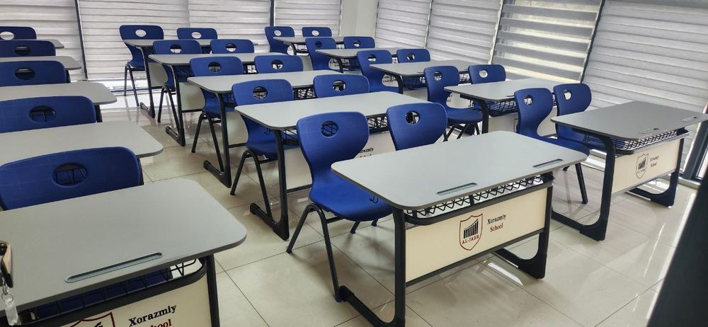 Современные школьные парты и стулья. HPL панельные, верзалит и ламинат