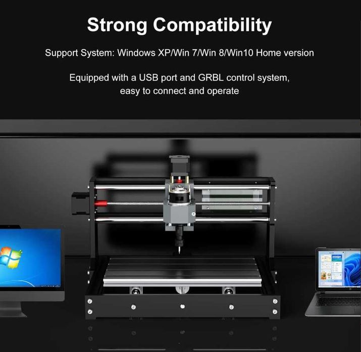 CNC 3018 kit complet, include freze pentru gravat, gata de lucru - Nou