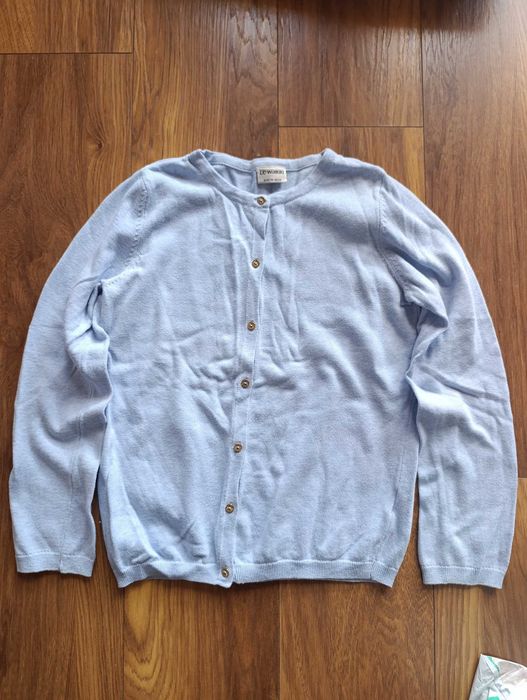 Детска синя жилетка 156-160