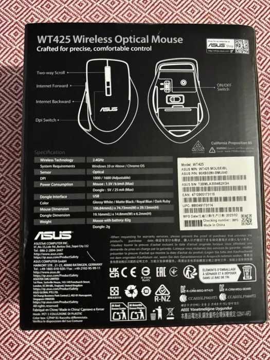 Mouse Asus Wireless Optical