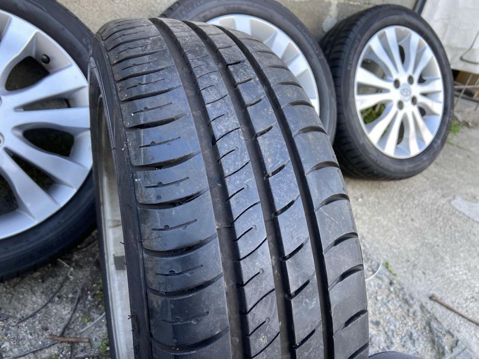 4бр. Алуминиеви джанти с нови гуми  195/50 R16 цола  Hyundai, Kia 4x100