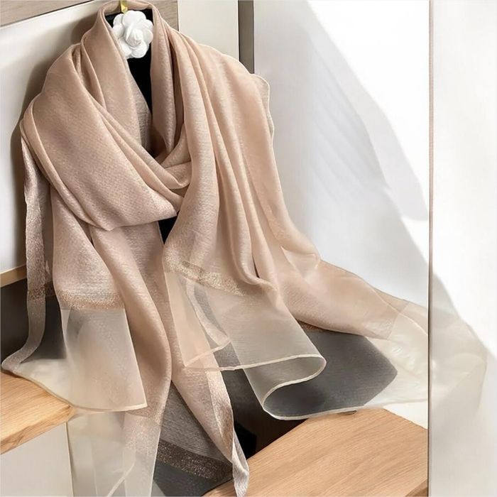 ТОП ПРОДУКТ! Голям луксозен шифонен шал с красив дизайн-различни цвете