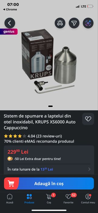 Expresor krups cu spumare lapte