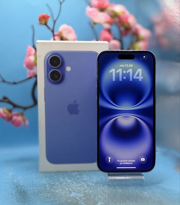 ПЕРФЕКТЕН!!! Apple iPhone 16, 128 GB, Ultramarine