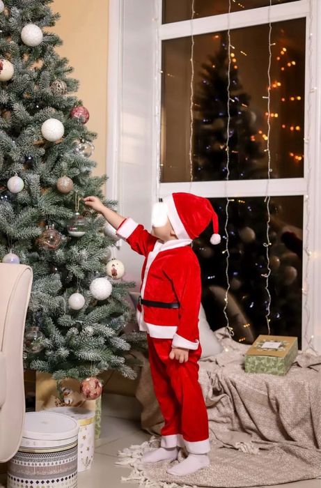 Карнавальный костюм Деда Мороза, детский. Кор Бобо кийими