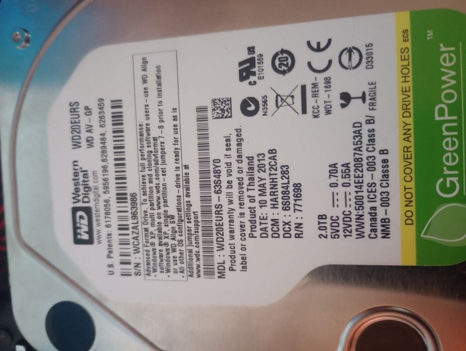 Hdd 2tb 1tb stare perfecta