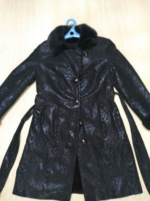 Дубленка натуралка с норкой