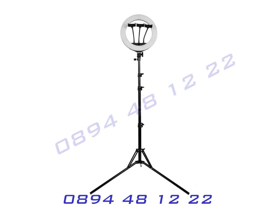 LED Ring Light Рингова Лампа Осветление ЛЕД Ринг Стойка 210см 14 21