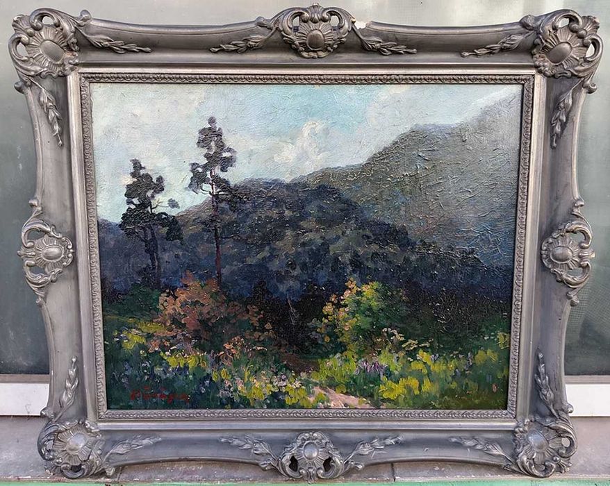 Tablou vechi - peisaj  - semnat Darascu