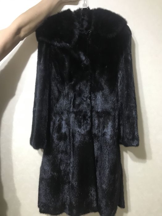 Норковая шуба с капюшоном