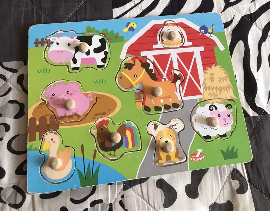 Set puzzle lemn pentru copii