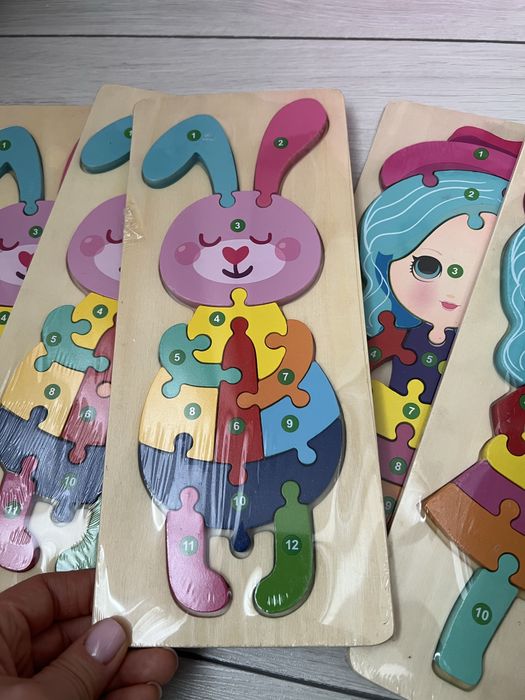 Деревянные пазлы для малышек