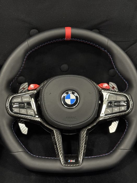 Бмв рули оригинал карбон !! Аирбак рабочий в наличии  bmw rul original