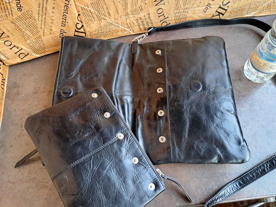 дамска чанта,черна кожена чантичка-естествена кожа,малка