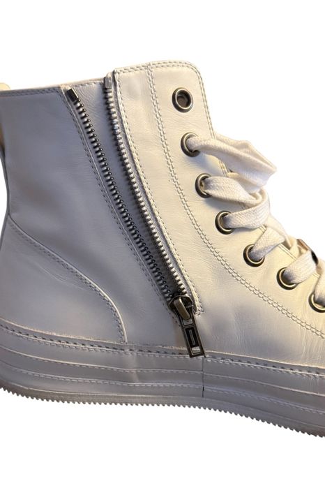 Ann Demeulemeester Adidasi Inalti din Piele  - Albi - 42