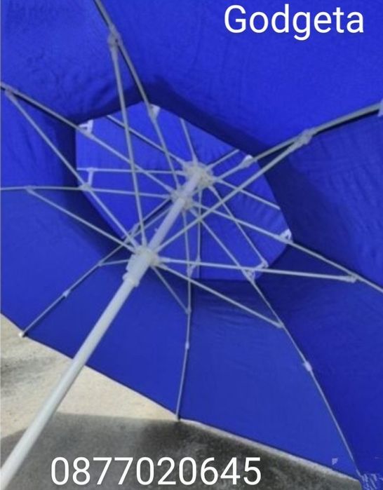 ВЕТРОУСТОЙЧИВ ДВОЕН Покрив Градински или плажен чадър зелен и др.цвето