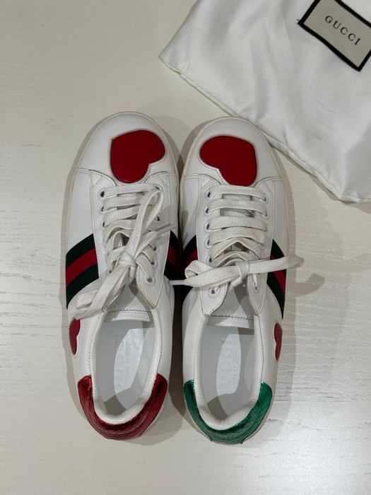 Женские кожаные кеды Gucci, новые, 36-37 размер