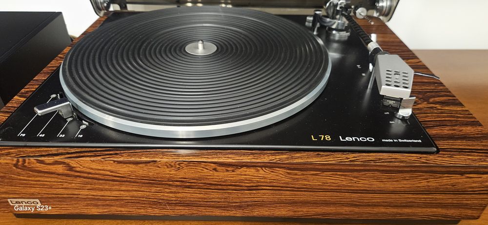 Lenco L78 servisat + doză Shure M95ED (ac nou) + colecție ~150  discur
