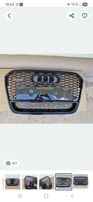 Grila centrala Audi A6 C7 RS6 LOOK 2011-2014
