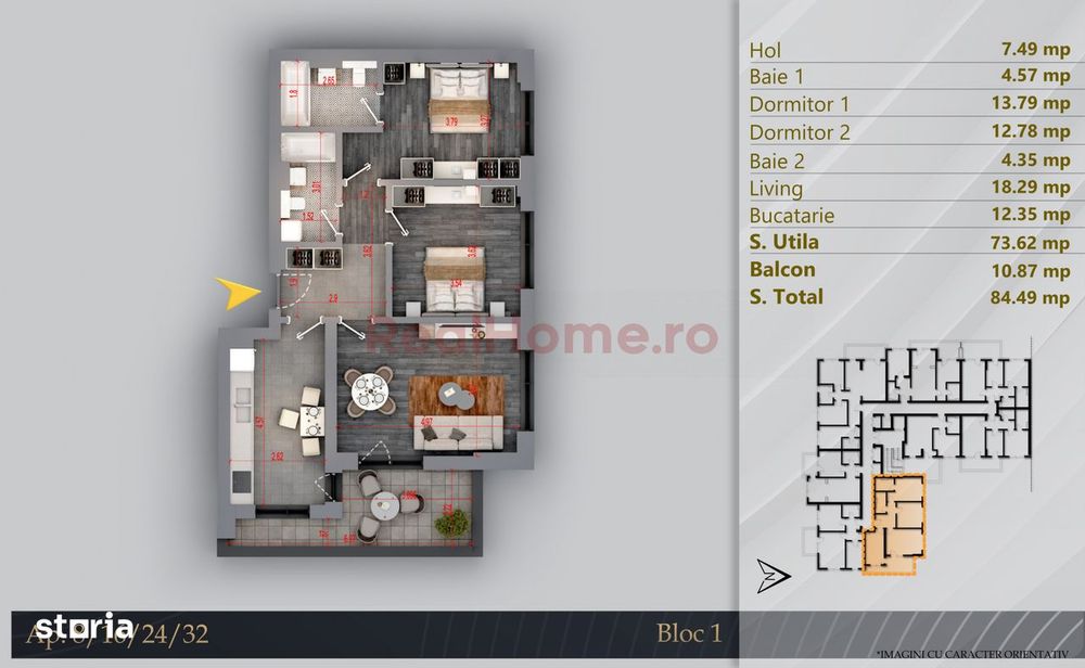 Apartament  3 camere Ventilatie cu Recuperare Caldura Th. Pallady STB