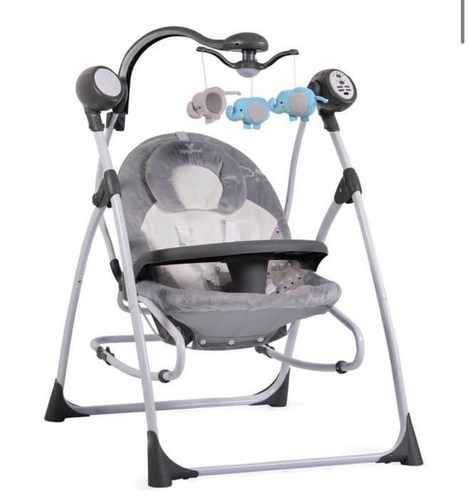 Бебешка люлка Cangaroo - Swing Star, сива