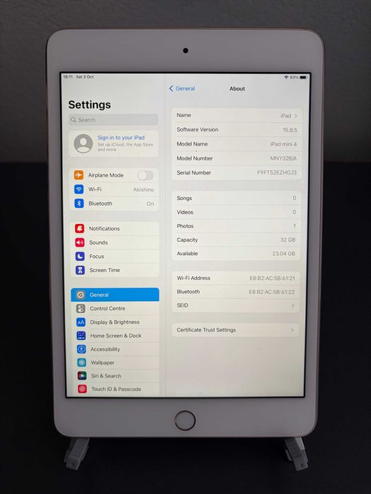 Apple iPad Mini 4 A1538 7.9' 32 GB WiFi / Gold - Перфектен