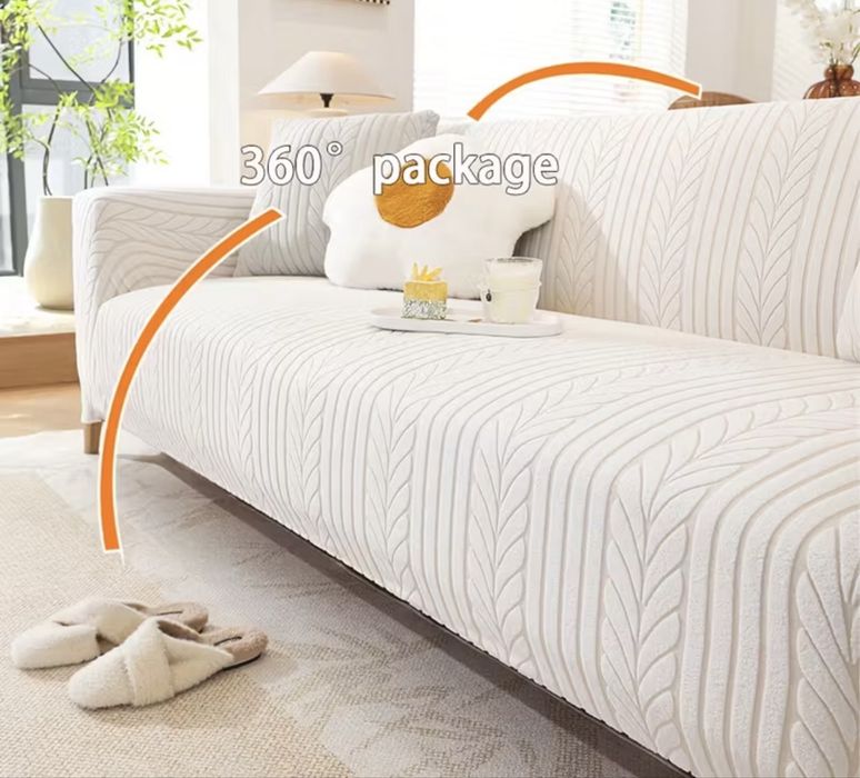 Husa elastica pentru canapea + elemente de fixare