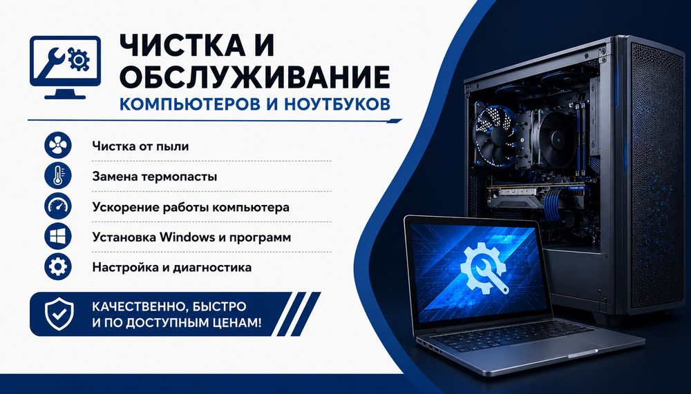 Чистка и обслуживания компьютера