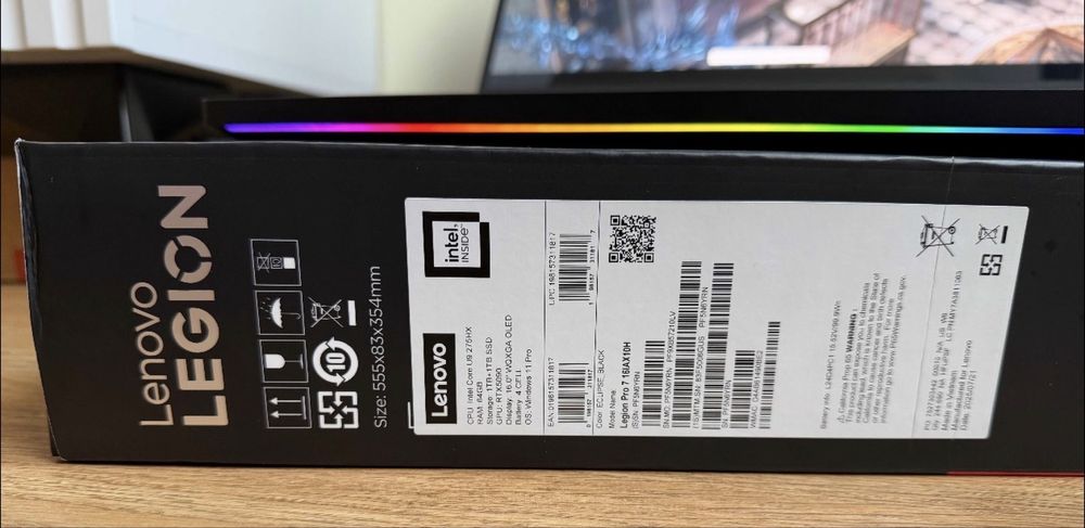 Lenovo Legion Pro 7 16" – RTX 5090 / Ultra 9 275HX / 64GB / 3TB OLED идеален за топ гейминг и сериозен AI