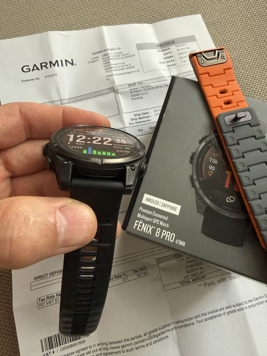 Garmin Fenix 8 Pro 47mm cu Factura și Garanție Garmin 2027 + Curea magnetică