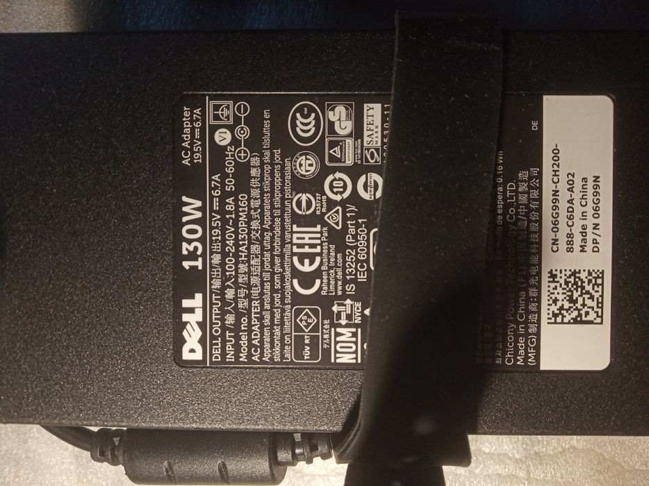 Încărcătoare Dell original,, 19.5v - 3,34 A și 6,7a-130w, USB-C led î