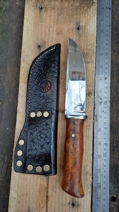 Ръчно изработен ЛОВЕН НОЖ и КАНИЯ за персонален ПОДАРЪК