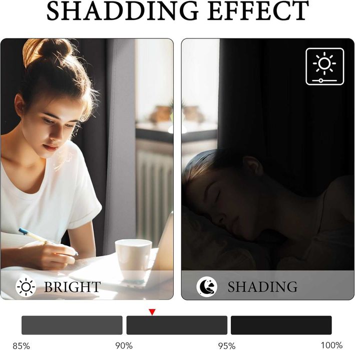 PONY DANCE Комплект от 2 бр. завеси за спалня, непрозрачни