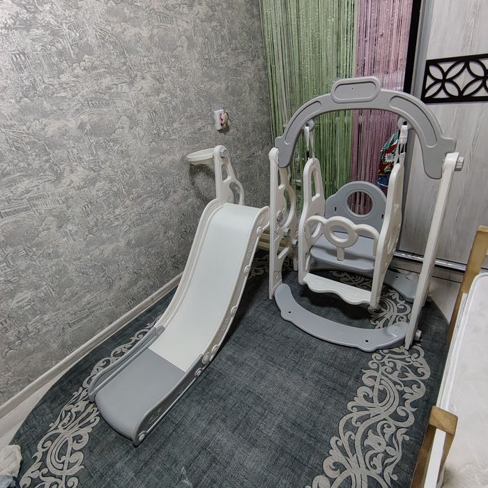 Качеля - горка, велик в подарок