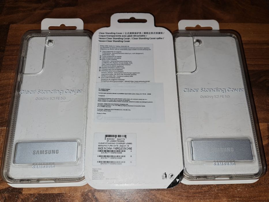 Husa originala Samsung Clear Standing Cover Galaxy S21 FE 5G G990