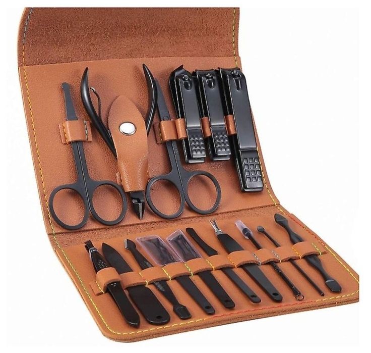 Trusa manichiura/pedichiura 16 piese, geanta pentru depozitare